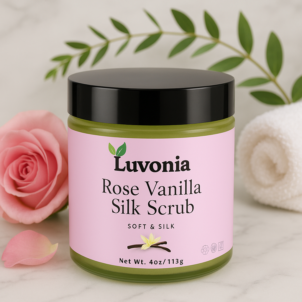 Rose Vanilla Silk Scrub (4oz)